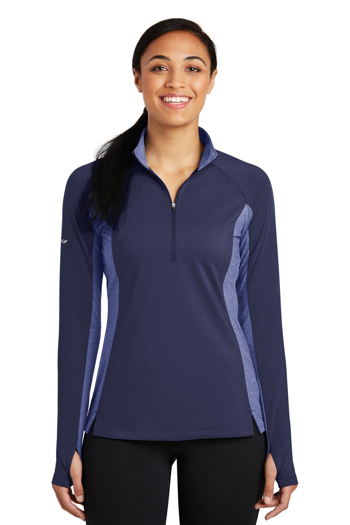 Sport-Tek® Ladies Sport-Wick® Stretch Contrast 1/2-Zip Pullover. LST854 - DFW Impression