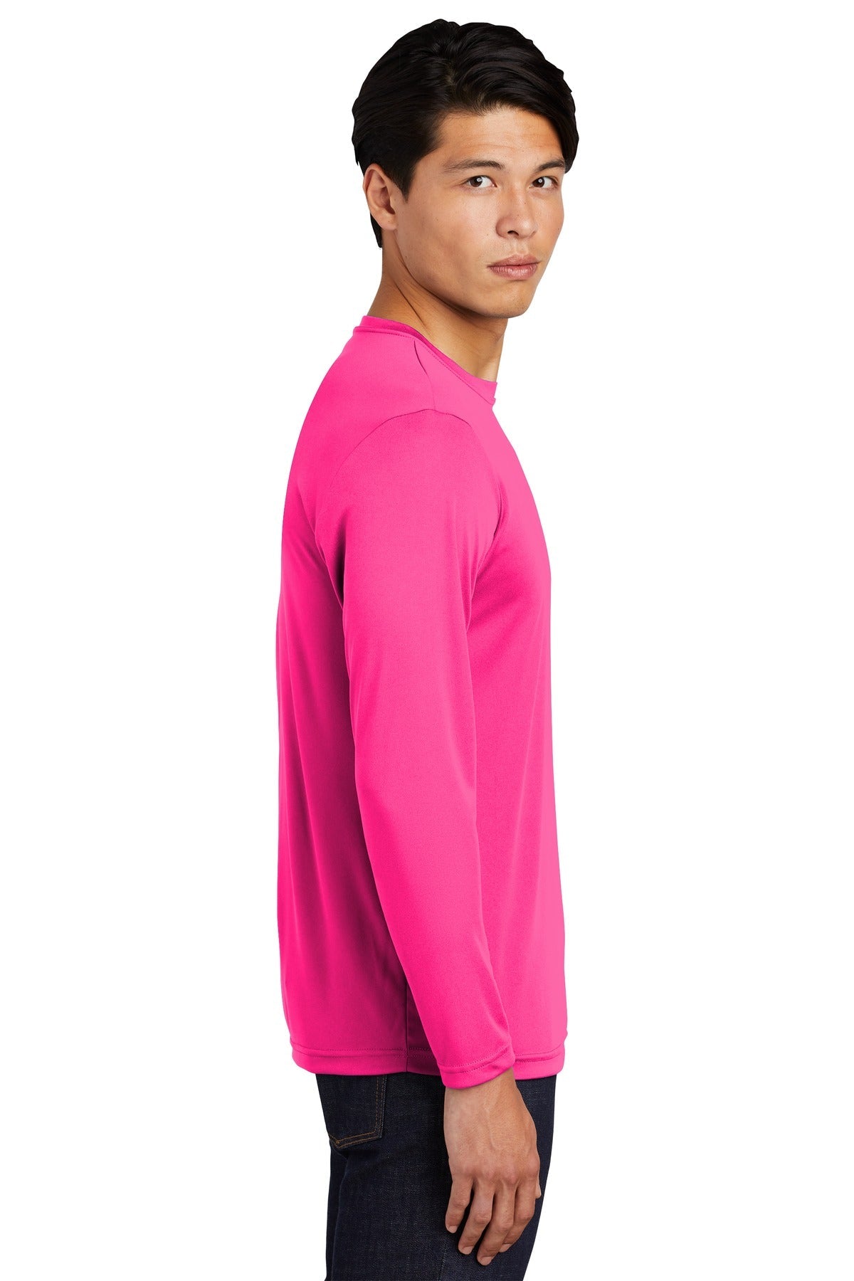 Sport-Tek® Long Sleeve PosiCharge® Competitor™ Tee. ST350LS [Neon Pink] - DFW Impression
