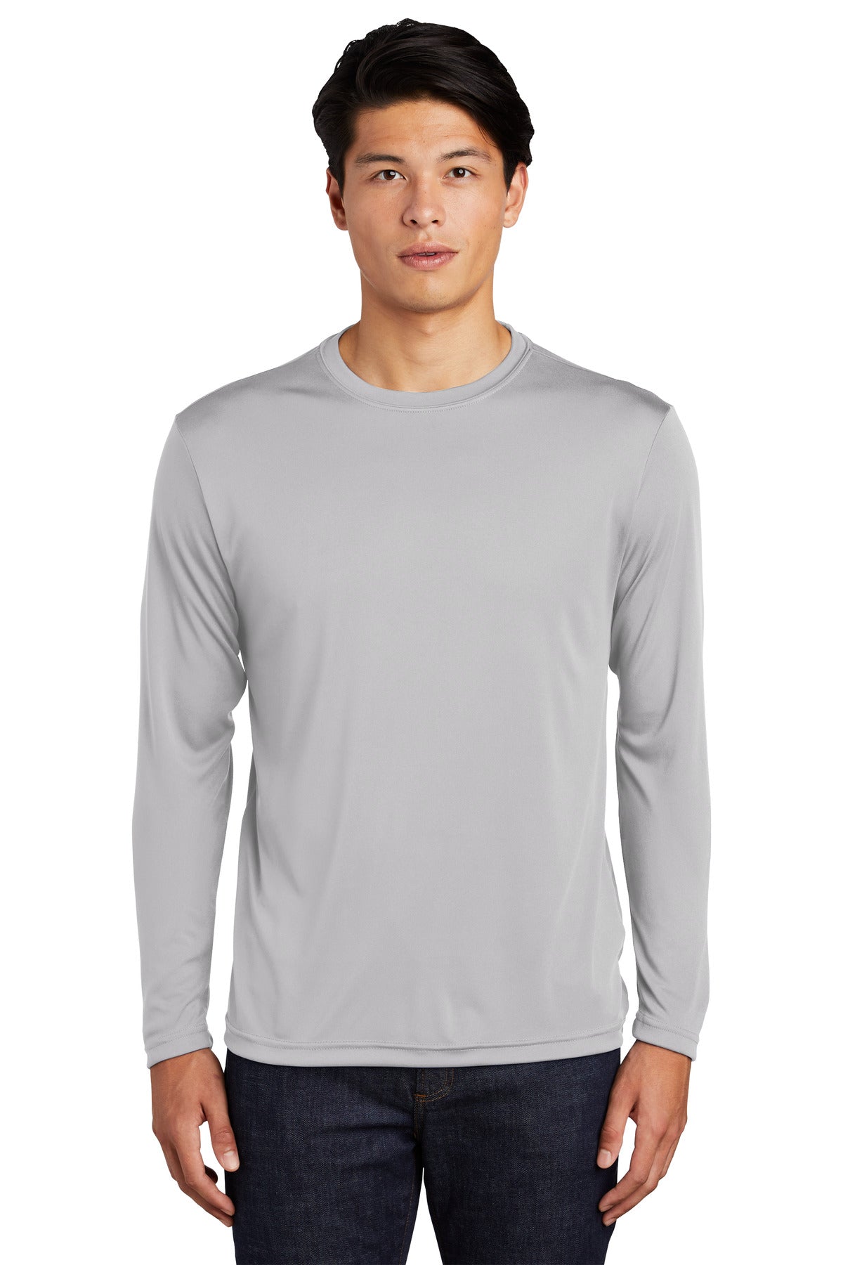 Sport-Tek® Long Sleeve PosiCharge® Competitor™ Tee. ST350LS [Silver] - DFW Impression