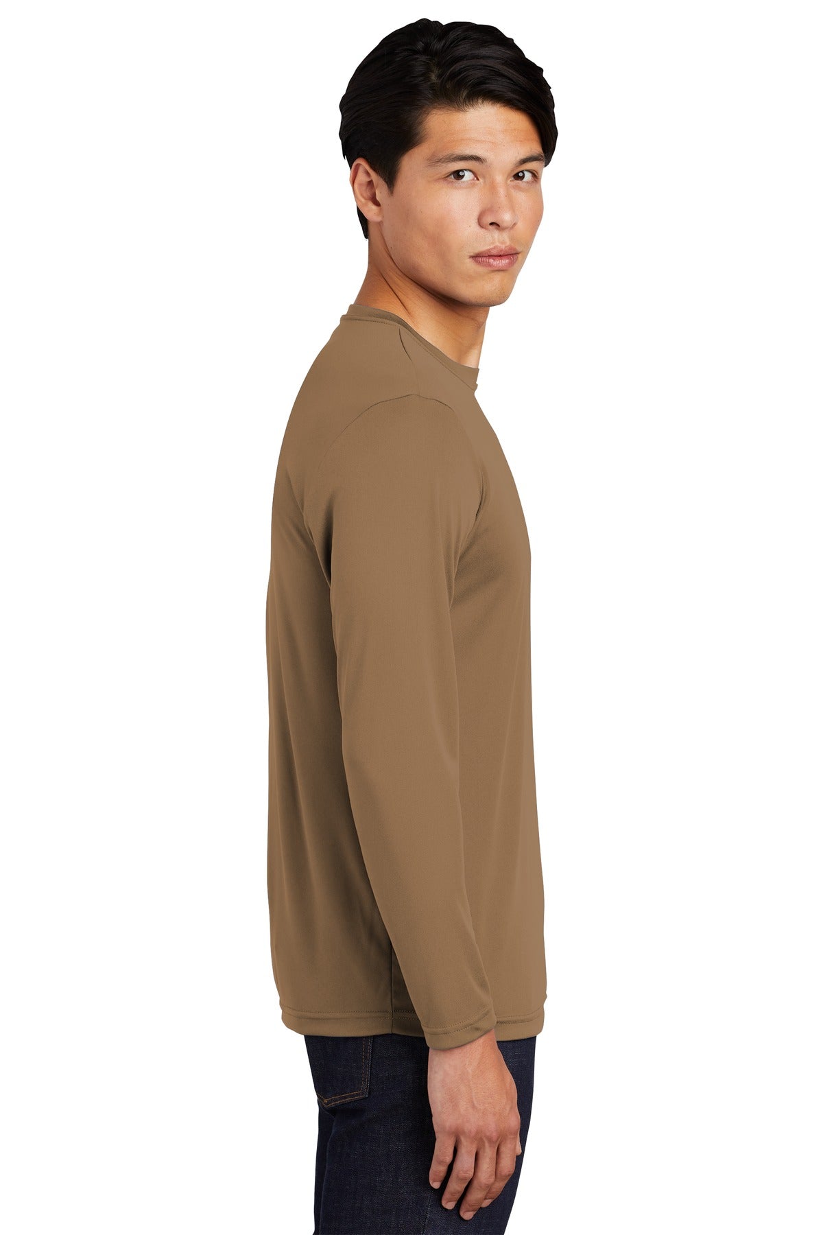 Sport-Tek® Long Sleeve PosiCharge® Competitor™ Tee. ST350LS [Woodland Brown] - DFW Impression