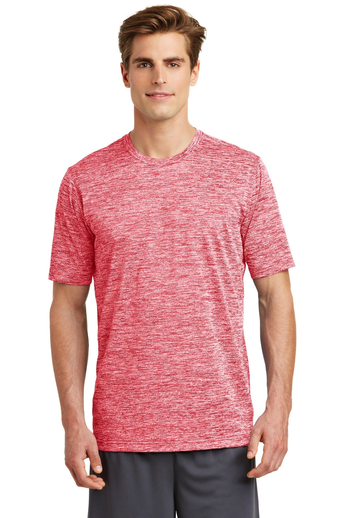 Sport-Tek® PosiCharge® Electric Heather Tee. ST390 [Deep Red Electric] - DFW Impression