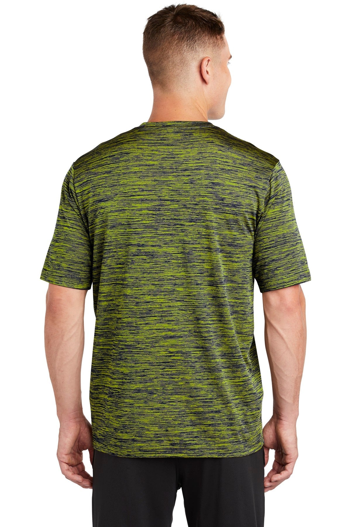 Sport-Tek® PosiCharge® Electric Heather Tee. ST390 [Lime Shock-True Navy Electric] - DFW Impression