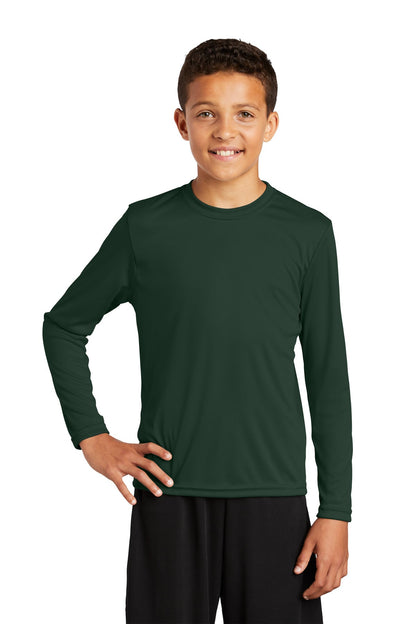 Sport-Tek® Youth Long Sleeve PosiCharge® Competitor™ Tee. YST350LS [Forest Green] - DFW Impression