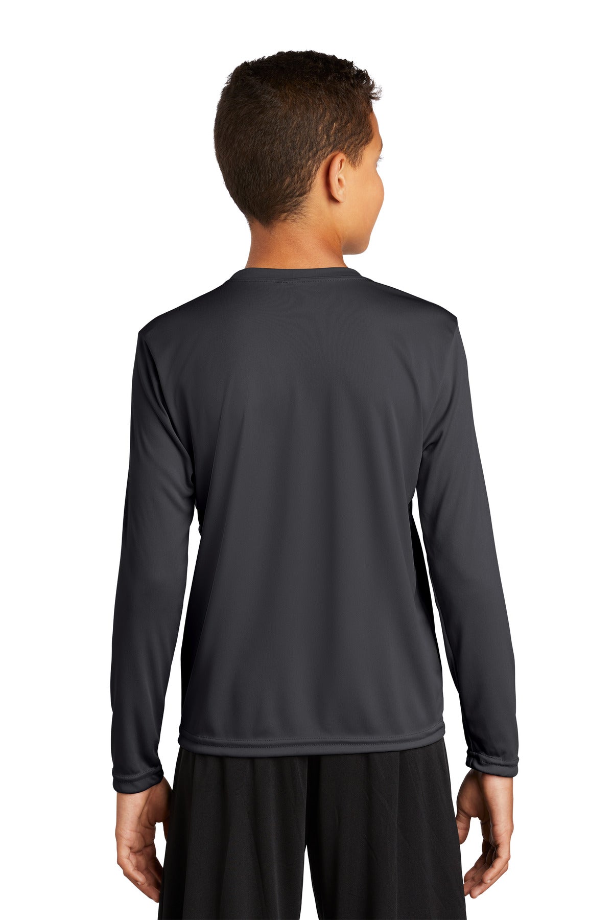 Sport-Tek® Youth Long Sleeve PosiCharge® Competitor™ Tee. YST350LS [Iron Grey] - DFW Impression