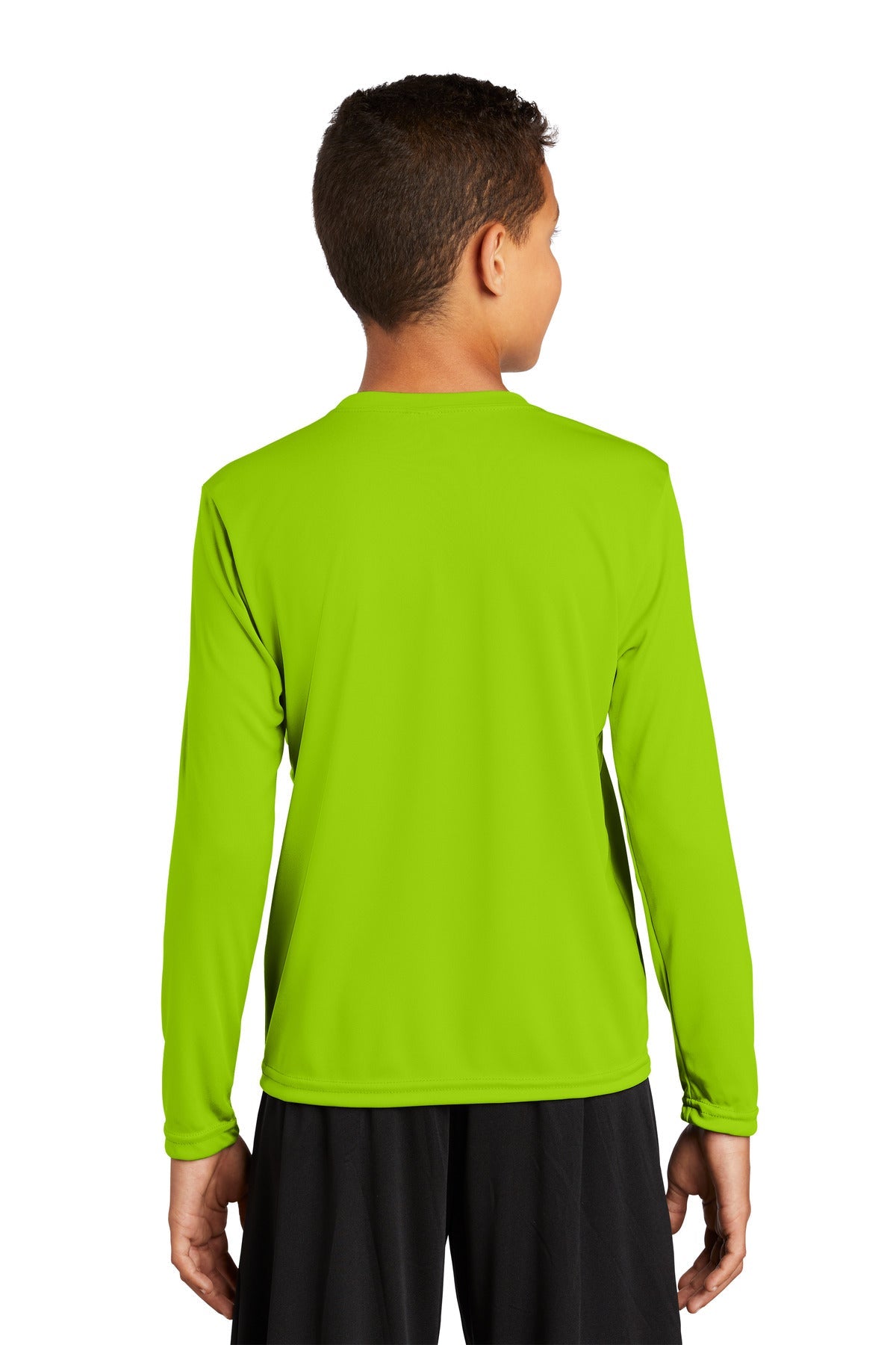 Sport-Tek® Youth Long Sleeve PosiCharge® Competitor™ Tee. YST350LS [Lime Shock] - DFW Impression