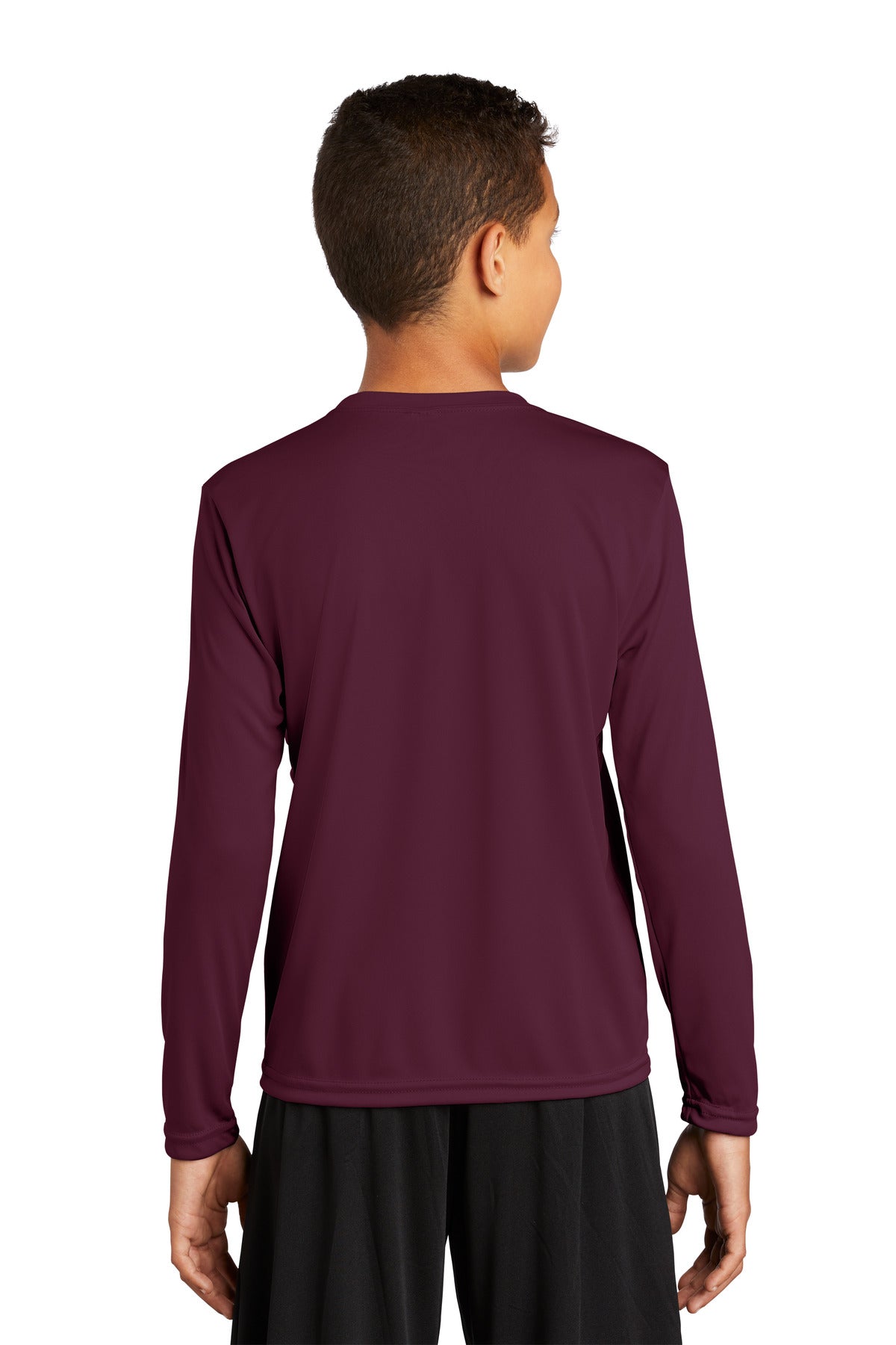 Sport-Tek® Youth Long Sleeve PosiCharge® Competitor™ Tee. YST350LS [Maroon] - DFW Impression