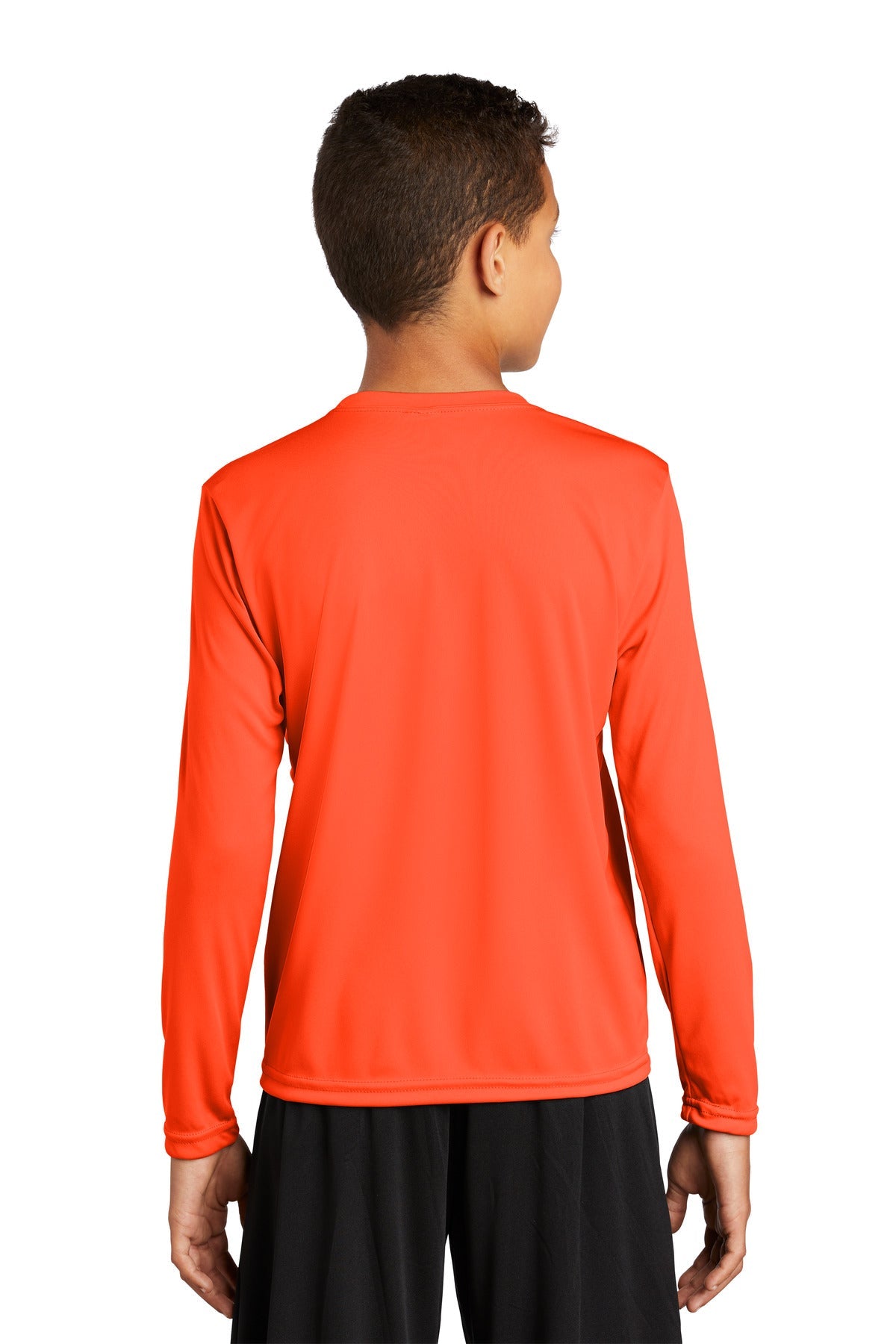 Sport-Tek® Youth Long Sleeve PosiCharge® Competitor™ Tee. YST350LS [Neon Orange] - DFW Impression