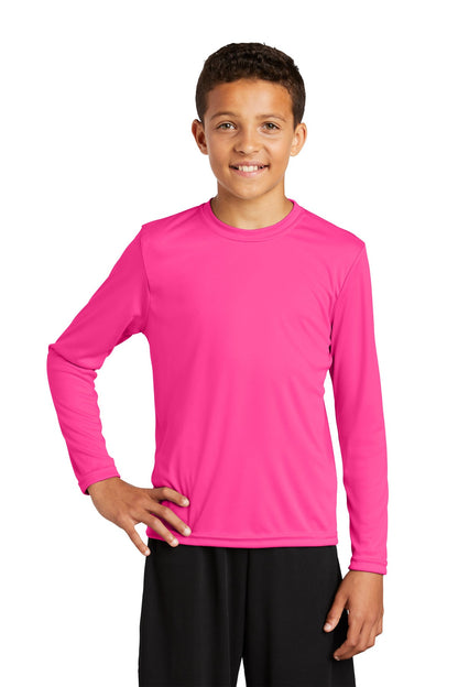 Sport-Tek® Youth Long Sleeve PosiCharge® Competitor™ Tee. YST350LS [Neon Pink] - DFW Impression