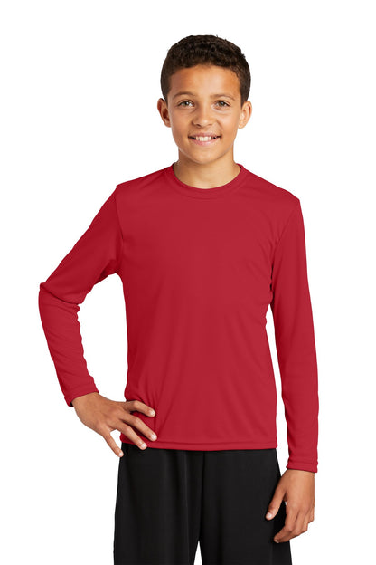 Sport-Tek® Youth Long Sleeve PosiCharge® Competitor™ Tee. YST350LS [True Red] - DFW Impression