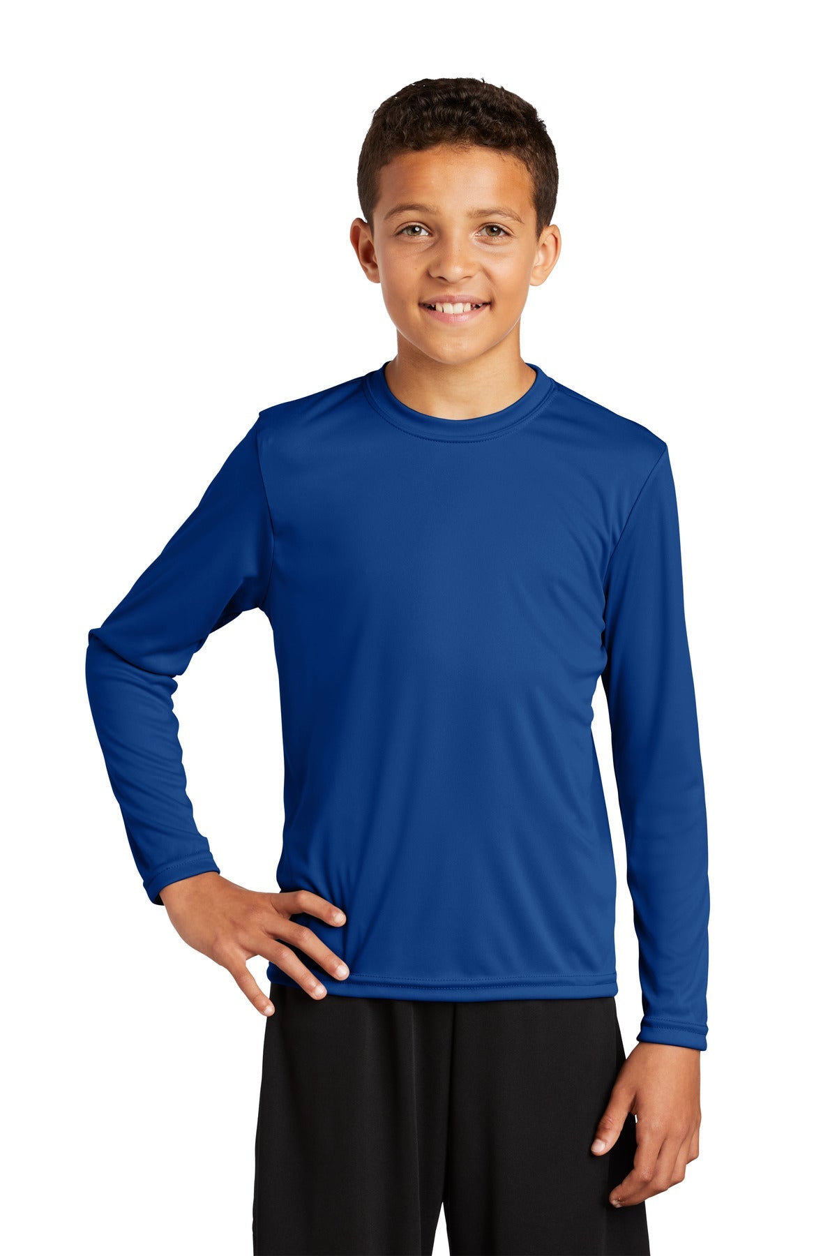 Sport-Tek® Youth Long Sleeve PosiCharge® Competitor™ Tee. YST350LS [True Royal] - DFW Impression